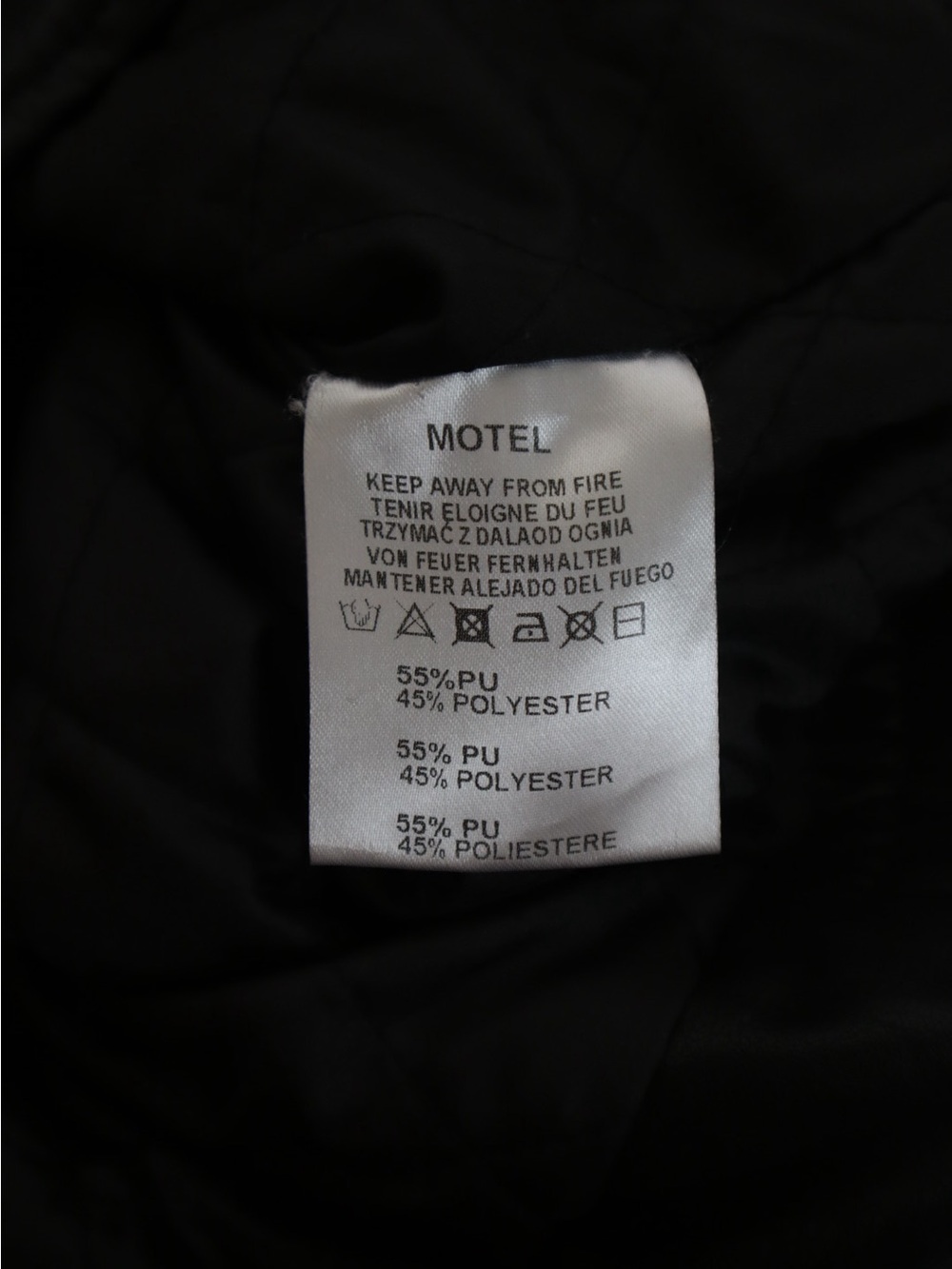 Motel Rocks Faux Leather Black Zip Jacket - Picture 6 of 6